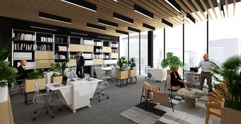Flexible office design in response to a flexible way of working